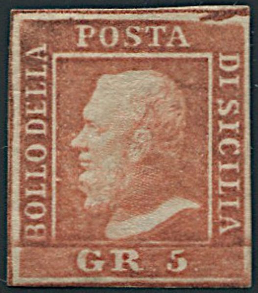 1859, Sicilia, 5 gr. rosa carminio I tav. (S. 9),  - Asta Filatelia e Storia Postale - Associazione Nazionale - Case d'Asta italiane