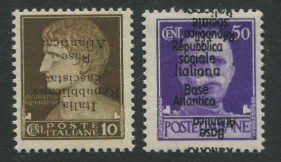 1943/44, Regno d'Italia, Base Atlantica.  - Asta Filatelia e Storia Postale - Associazione Nazionale - Case d'Asta italiane