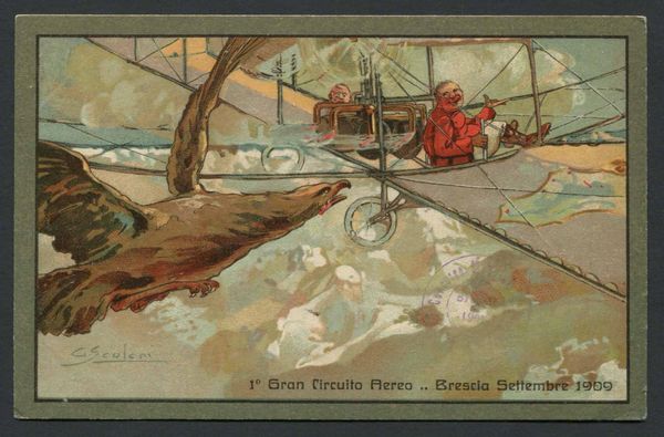 1909, Brescia, I Circuito Aereo Internazionale  - Asta Filatelia e Storia Postale - Associazione Nazionale - Case d'Asta italiane