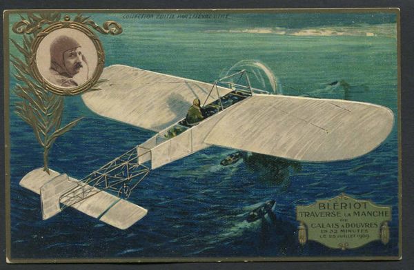 1909, due cartoline illustrate, una edizione francese e l'altra tedesca  - Asta Filatelia e Storia Postale - Associazione Nazionale - Case d'Asta italiane