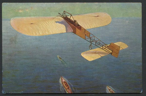 1909, due cartoline illustrate, una edizione francese e l'altra tedesca  - Asta Filatelia e Storia Postale - Associazione Nazionale - Case d'Asta italiane