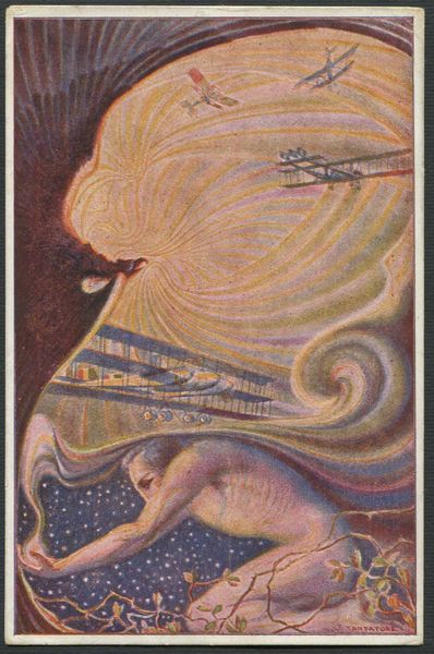 1910/1941, Quattro bellissime cartoline a soggetto aviatorio  - Asta Filatelia e Storia Postale - Associazione Nazionale - Case d'Asta italiane