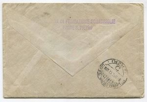 1917, Busta da Ponte San Pietro per Somma Lombardo (Cascina Malpensa) del 7 ottobre 1917  - Asta Filatelia e Storia Postale - Associazione Nazionale - Case d'Asta italiane