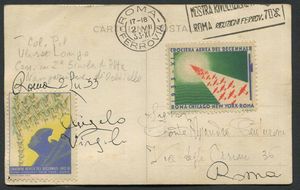1933, Crociera Aerea del Decennale, tre cartoline:  - Asta Filatelia e Storia Postale - Associazione Nazionale - Case d'Asta italiane