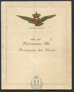 1934, Cartoncino di quattro pagine datato a stampa XI novembre XIII (cm. 15 x 12)  - Asta Filatelia e Storia Postale - Associazione Nazionale - Case d'Asta italiane