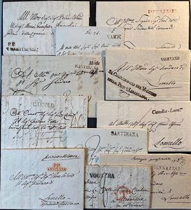 1700/1940, Pavia, grande collezione di Storia Postale di Pavia e Province di Mortara e Voghera, in 6 volumi grandi e 6 volumetti  - Asta Filatelia e Storia Postale - Associazione Nazionale - Case d'Asta italiane