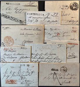 1700/1940, Pavia, grande collezione di Storia Postale di Pavia e Province di Mortara e Voghera, in 6 volumi grandi e 6 volumetti  - Asta Filatelia e Storia Postale - Associazione Nazionale - Case d'Asta italiane