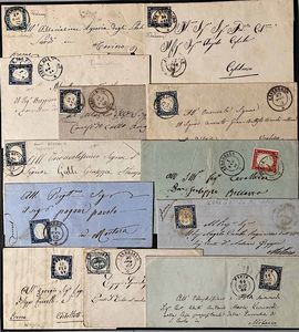 1700/1940, Pavia, grande collezione di Storia Postale di Pavia e Province di Mortara e Voghera, in 6 volumi grandi e 6 volumetti  - Asta Filatelia e Storia Postale - Associazione Nazionale - Case d'Asta italiane