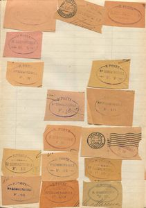 1915/1940, Marina Militare, Centinaia di frammenti recanti bolli di navi militari, quasi tutti diversi  - Asta Filatelia e Storia Postale - Associazione Nazionale - Case d'Asta italiane