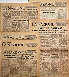 1900/1940, Grande insieme di giornali, manifesti, volantini, stampe, fotografie originali, cartoline, documenti, riviste e qualche pubblicazione a carattere aeronautico del periodo.  - Asta Filatelia e Storia Postale - Associazione Nazionale - Case d'Asta italiane