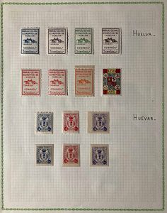 1936/37, Spagna, collezione di 195 vignette.  - Asta Filatelia e Storia Postale - Associazione Nazionale - Case d'Asta italiane