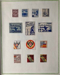 1936/37, Spagna, collezione di 195 vignette.  - Asta Filatelia e Storia Postale - Associazione Nazionale - Case d'Asta italiane