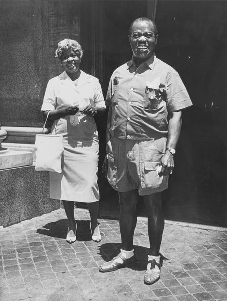 Anonimo : Louis Armstrong e Lucille Wilson, Spoleto  - Asta Fotografia  - Associazione Nazionale - Case d'Asta italiane