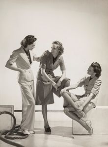 George Saad - Rochas, 3 costumes de plage flanelle raye