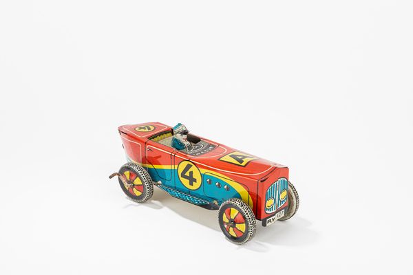 UFUK : Auto da Corsa A-4, anni '50 con pilota  - Asta Giocattoli - Associazione Nazionale - Case d'Asta italiane