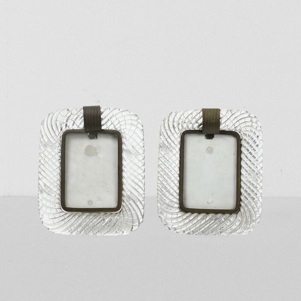 Barovier & Toso : Due portafoto  - Asta Design Lab - Associazione Nazionale - Case d'Asta italiane