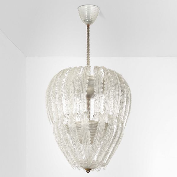 Ercole Barovier : Lampada a sospensione  - Asta Design Lab - Associazione Nazionale - Case d'Asta italiane