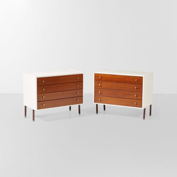 ISA : Coppia di mobili contenitori a cassettiera  - Asta Design Lab - Associazione Nazionale - Case d'Asta italiane