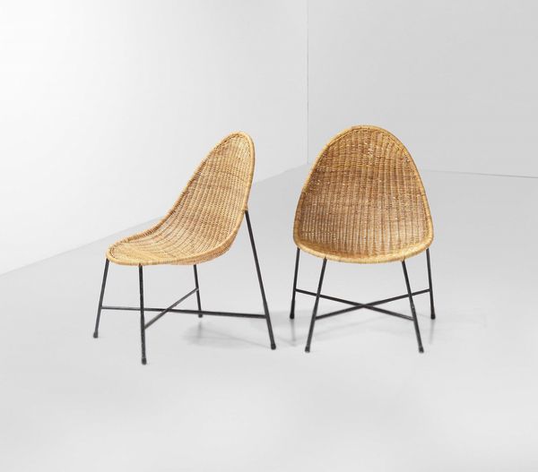 Kerstin Hörlin-Holmquist : Coppia di poltrone  - Asta Design Lab - Associazione Nazionale - Case d'Asta italiane