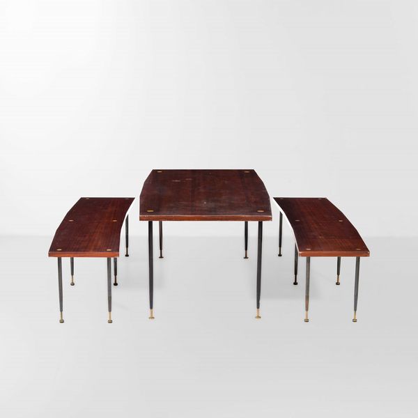 Tavolo con due panche.  - Asta Design Lab - Associazione Nazionale - Case d'Asta italiane