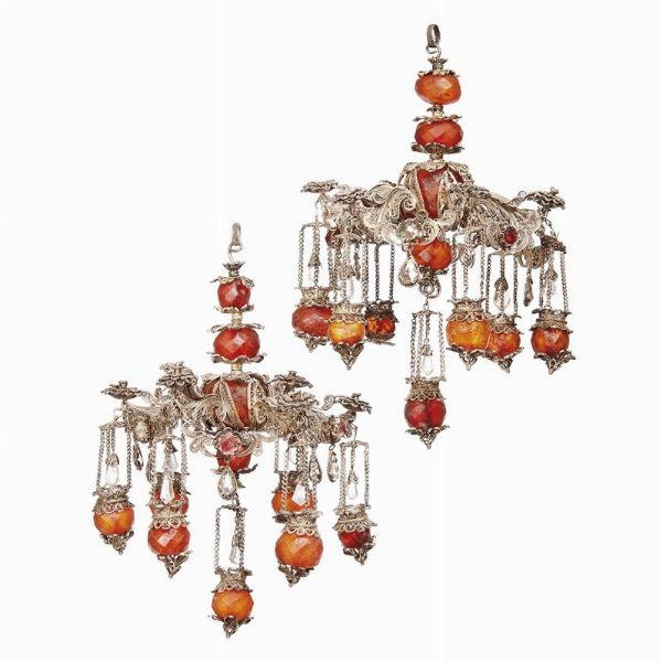 COPPIA DI LAMPADARIETTI, PALERMO, SECOLO XVII-XVIII  - Asta Mobili, oggetti d'arte e sculture da collezioni private  - Associazione Nazionale - Case d'Asta italiane