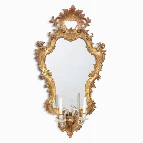 COPPIA DI SPECCHERE, VENETO,   MET   SECOLO XVIII  - Asta Mobili, oggetti d'arte e sculture da collezioni private  - Associazione Nazionale - Case d'Asta italiane