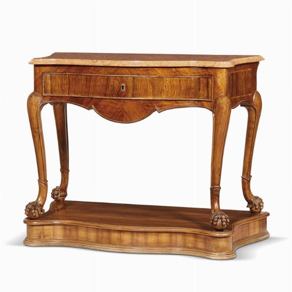 COPPIA DI CONSOLES, NAPOLI, SECONDA MET  À   SECOLO XVIII  - Asta Mobili, oggetti d'arte e sculture da collezioni private  - Associazione Nazionale - Case d'Asta italiane