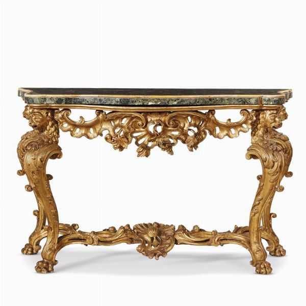 GRANDE CONSOLE, ROMA, METÀ SECOLO XVIII  - Asta Mobili, oggetti d'arte e sculture da collezioni private  - Associazione Nazionale - Case d'Asta italiane