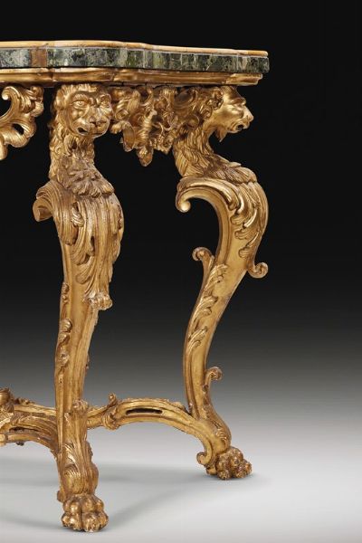 GRANDE CONSOLE, ROMA, METÀ SECOLO XVIII  - Asta Mobili, oggetti d'arte e sculture da collezioni private  - Associazione Nazionale - Case d'Asta italiane