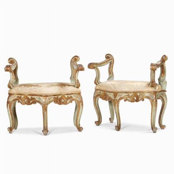 QUATTRO PANCHETTI, ROMA, SECOLO XVIII  - Asta Mobili, oggetti d'arte e sculture da collezioni private  - Associazione Nazionale - Case d'Asta italiane