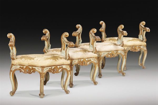 QUATTRO PANCHETTI, ROMA, SECOLO XVIII  - Asta Mobili, oggetti d'arte e sculture da collezioni private  - Associazione Nazionale - Case d'Asta italiane