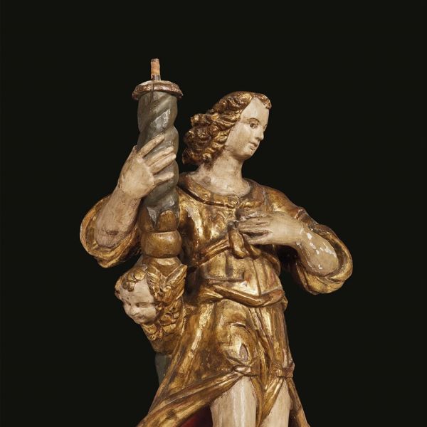 QUATTRO ANGELI REGGICERO, ITALIA CENTRALE, SECOLO XVI  - Asta Mobili, oggetti d'arte e sculture da collezioni private  - Associazione Nazionale - Case d'Asta italiane