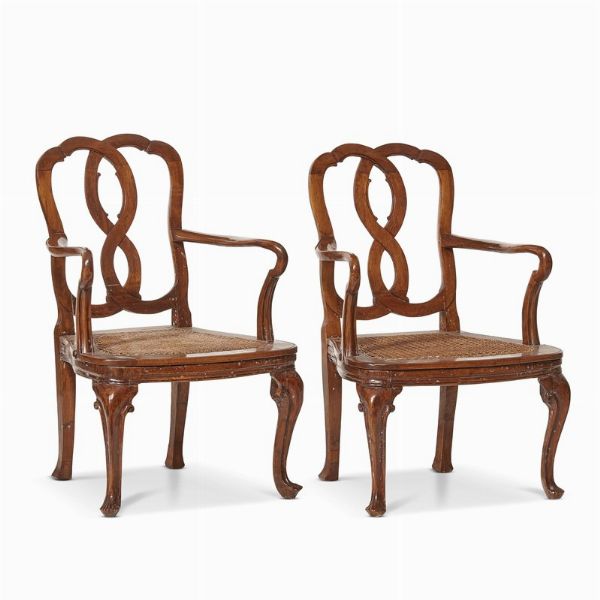 QUATTRO POLTRONE, VENEZIA, METÀ SECOLO XVIII  - Asta Mobili, oggetti d'arte e sculture da collezioni private  - Associazione Nazionale - Case d'Asta italiane