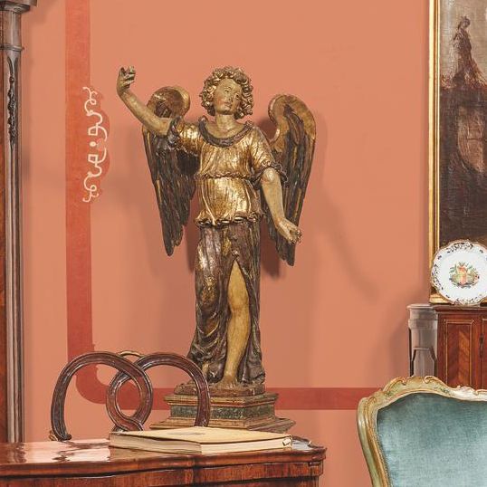 COPPIA DI ANGELI, ITALIA CENTRALE, INIZI SECOLO XVII  - Asta Mobili, oggetti d'arte e sculture da collezioni private  - Associazione Nazionale - Case d'Asta italiane