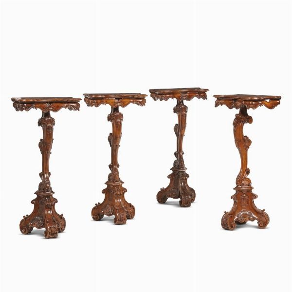 QUATTRO GUERIDON IN STILE VENEZIANO DEL XVIII SECOLO  - Asta Mobili, oggetti d'arte e sculture da collezioni private  - Associazione Nazionale - Case d'Asta italiane