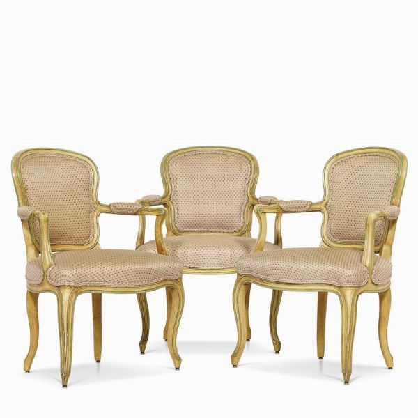 SEI POLTRONE, ITALIA SETTENTRIONALE, SECOLO XVIII  - Asta Mobili, oggetti d'arte e sculture da collezioni private  - Associazione Nazionale - Case d'Asta italiane