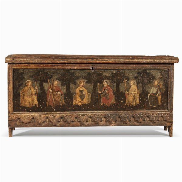 CASSONE, BOTTEGA VENETO-FRIULANA, SECOLO XV  - Asta Mobili, oggetti d'arte e sculture da collezioni private  - Associazione Nazionale - Case d'Asta italiane