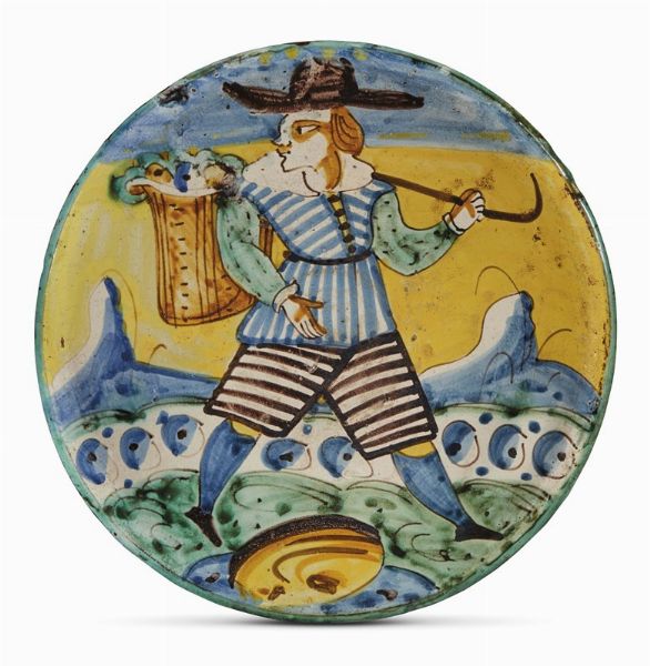 PIATTO, MONTELUPO, 1650 CIRCA  - Asta Mobili, oggetti d'arte e sculture da collezioni private  - Associazione Nazionale - Case d'Asta italiane