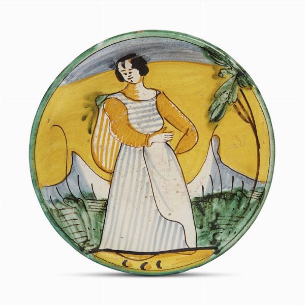 PIATTO, MONTELUPO, FINE SECOLO XVII  - Asta Mobili, oggetti d'arte e sculture da collezioni private  - Associazione Nazionale - Case d'Asta italiane