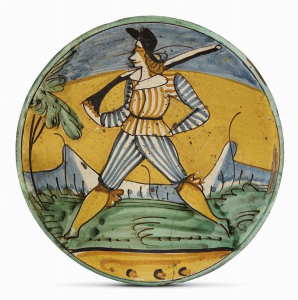 PIATTO, MONTELUPO, 1650 CIRCA  - Asta Mobili, oggetti d'arte e sculture da collezioni private  - Associazione Nazionale - Case d'Asta italiane