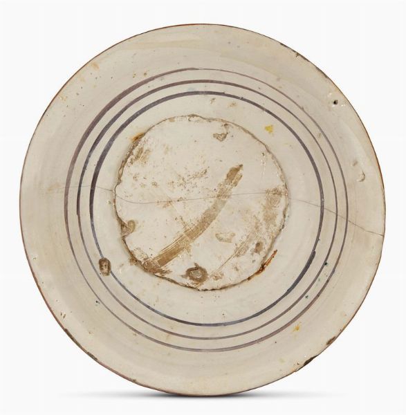 PIATTO, MONTELUPO, PRIMA MET� SECOLO XVII  - Asta Mobili, oggetti d'arte e sculture da collezioni private  - Associazione Nazionale - Case d'Asta italiane