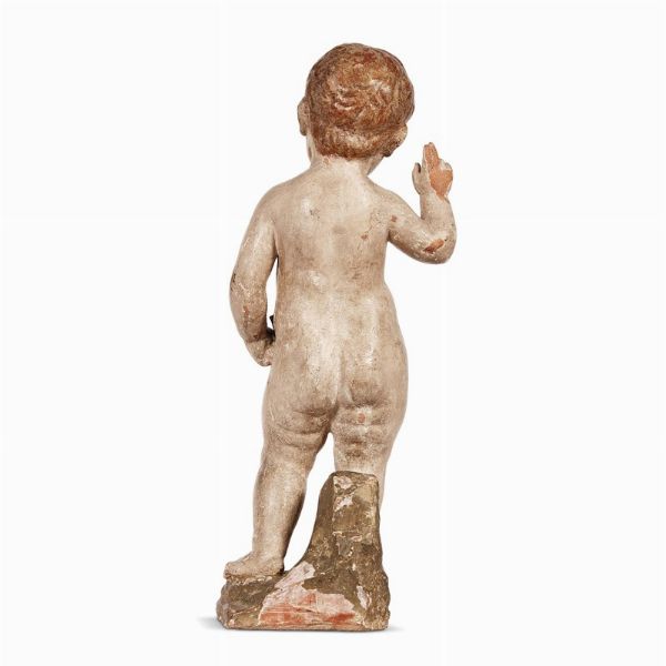 GES BAMBINO BENEDICENTE, FIRENZE, SECONDA MET     SECOLO XV  - Asta Mobili, oggetti d'arte e sculture da collezioni private  - Associazione Nazionale - Case d'Asta italiane