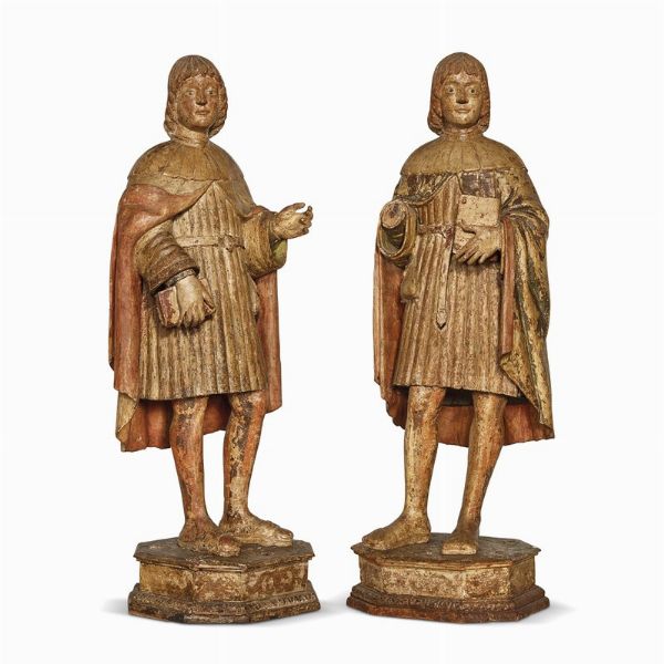 COPPIA DI SCULTURE, LOMBARDIA, SECOLO XVI  - Asta Mobili, oggetti d'arte e sculture da collezioni private  - Associazione Nazionale - Case d'Asta italiane