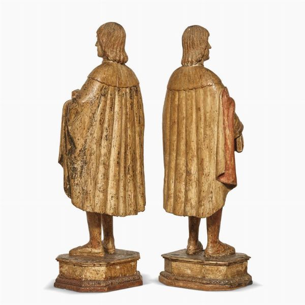 COPPIA DI SCULTURE, LOMBARDIA, SECOLO XVI  - Asta Mobili, oggetti d'arte e sculture da collezioni private  - Associazione Nazionale - Case d'Asta italiane