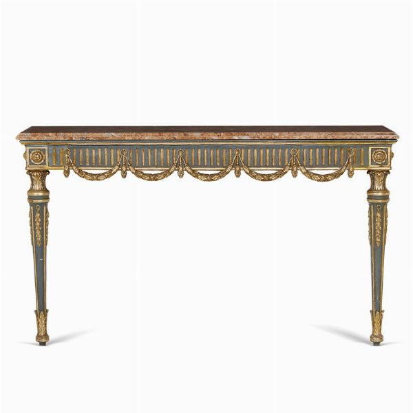 CONSOLE DA PARETE, ITALIA SETTENTRIONALE, FINE SECOLO XVIII  - Asta Mobili, oggetti d'arte e sculture da collezioni private  - Associazione Nazionale - Case d'Asta italiane