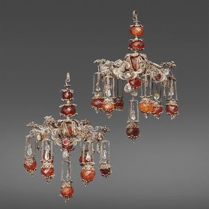 COPPIA DI LAMPADARIETTI, PALERMO, SECOLO XVII-XVIII  - Asta Mobili, oggetti d'arte e sculture da collezioni private  - Associazione Nazionale - Case d'Asta italiane