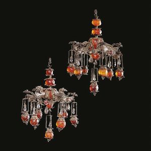 COPPIA DI LAMPADARIETTI, PALERMO, SECOLO XVII-XVIII  - Asta Mobili, oggetti d'arte e sculture da collezioni private  - Associazione Nazionale - Case d'Asta italiane