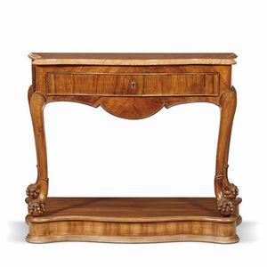 COPPIA DI CONSOLES, NAPOLI, SECONDA MET  À   SECOLO XVIII  - Asta Mobili, oggetti d'arte e sculture da collezioni private  - Associazione Nazionale - Case d'Asta italiane