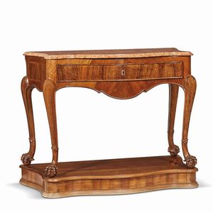 COPPIA DI CONSOLES, NAPOLI, SECONDA MET  À   SECOLO XVIII  - Asta Mobili, oggetti d'arte e sculture da collezioni private  - Associazione Nazionale - Case d'Asta italiane