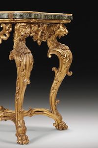 GRANDE CONSOLE, ROMA, METÀ SECOLO XVIII  - Asta Mobili, oggetti d'arte e sculture da collezioni private  - Associazione Nazionale - Case d'Asta italiane